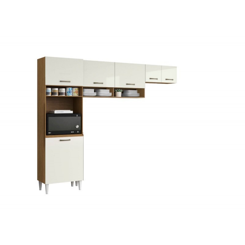 Cozinha Compacta Aurora Atacama Off White - Aramóveis