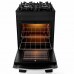 Fogão Atlas New Agile UP Glass com mesa de vidro 4 bocas preto Bivolt