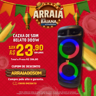 Caixa de Som Belato Amplificadora BLT241 4`` 300W
