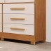 Guarda-Roupa Casal Athenas com Espelho 3 Portas 9 Gavetas Nature/Off White - Bianchi