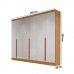 Guarda-Roupa Casal Curitiba 100% MDF 6 Portas Nature/Off White - Bianchi Móveis