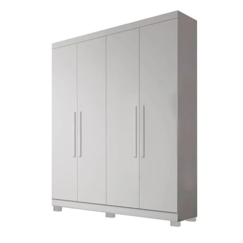 Guarda-Roupa Solteiro 4 Portas Sergipe Branco - Bianchi