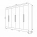 Guarda-Roupa Casal Em MDF 6 Portas Bianchi Nina Branco