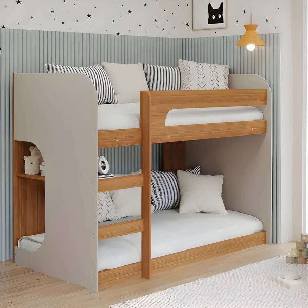 Beliche Solteiro em MDF Montessoriana Cimol Ema Nature/Off White