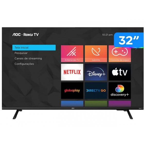 Smart TV 32” HD D-LED AOC 32S5135/78G VA - Wi-Fi 3 HDMI 1 USB
