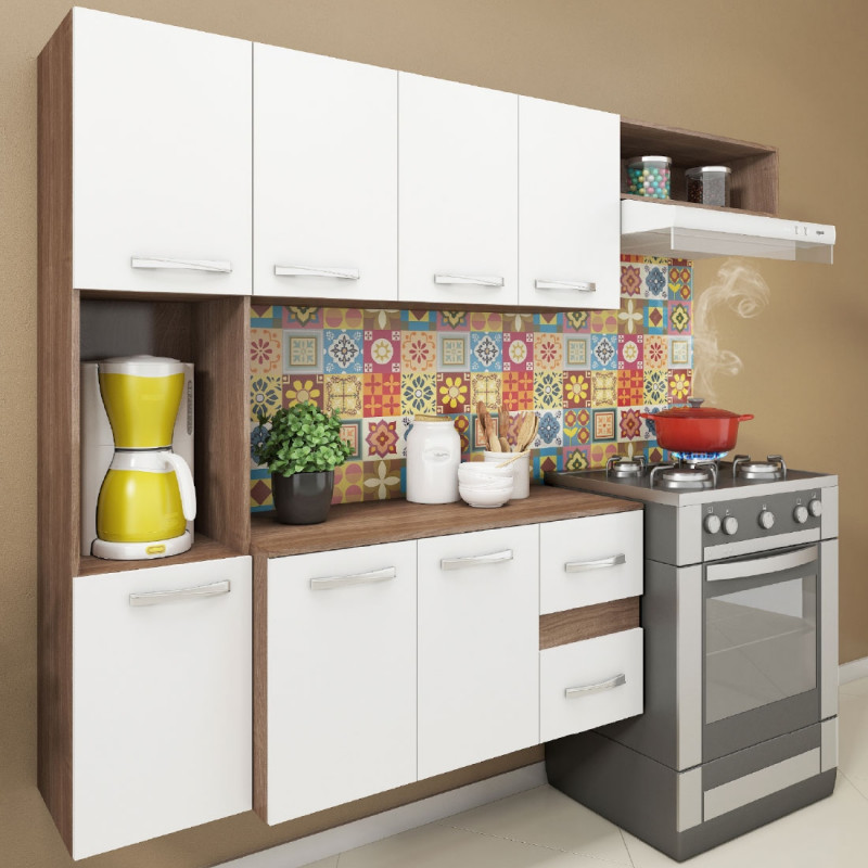 Cozinha Suspensa Fellici Mali/Lima CM06 Teka/Branco