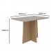Mesa 4 Cadeiras Em MDF 120X80 Com Vidro Lopas Celebrare com Cadeira Apogeu Amendoa/Off White