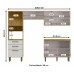 Cozinha Compacta Lana 6 Portas Marrocos/branco - Mx Móveis