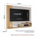 Painel para TV 50 polegadas Permobili Dunas Off White/Nature