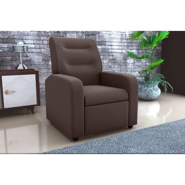 Poltrona Reclinável Classic Suede Marrom B256 - Matrix