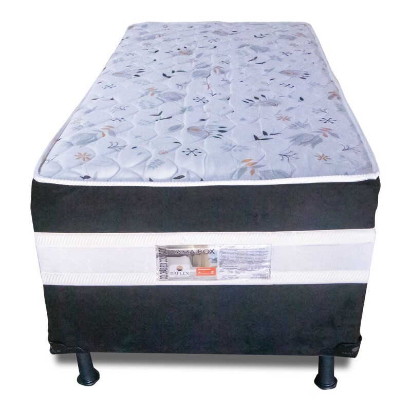 Cama Box Solteiro Conjugada D28 88x188x53cm Ortomedic Bacetto