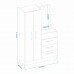 Cômoda para Quarto com Espelho 2 Portas 3 Gav Notável NT5165 Freijó/Off White