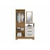 Cômoda para Quarto com Espelho 2 Portas 3 Gav Notável NT5165 Freijó/Off White
