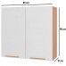 Armário Aéreo Avelã 80cm 2Pts Telasul - Branco/Mel