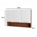 Armário Aéreo 3 Portas c/Nicho 120cm Thela Avelã - Telasul