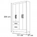 Guarda-Roupa Solteiro 4 Portas Moval Madri Branco Flex