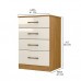Cômoda para Quarto Com 4 Gavetas Moval MS913 Freijó/Off White