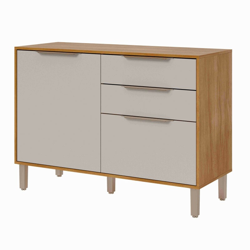 Balcão Cozinha Divina 2gavs 2 Ptas C/tampo 120cm  MGM Off White/Cinamomo