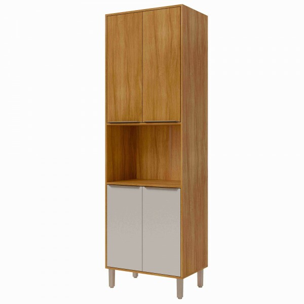 Torre Quente Mdf 70cm Divina Mgm Móveis Off White/ Cinamomo