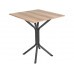 Conjunto Mesa com 4 Cadeiras para Cozinha 68cm Preto/Carvalho - Ciplafe