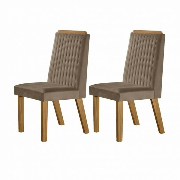 Conjunto de 2 Cadeiras Riviera Capuccino - LJ Moveis
