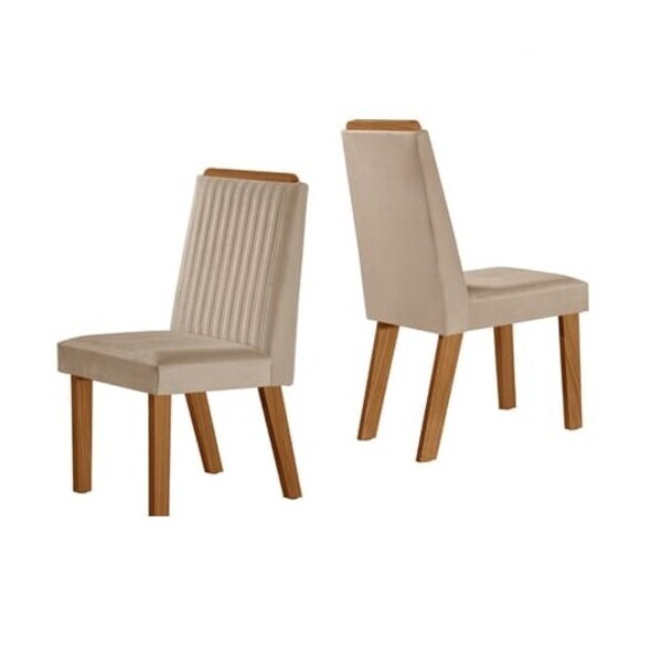 Conjunto de 2 Cadeiras Riviera Creme - LJ Moveis