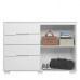 Cômoda com Sapateira Texas 4 Gavetas e 2 Portas Branco - Moval