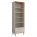 Cristaleira Bella 70cm MDF 3pts 1gv Bella Móveis Off White/Freijó - MGM