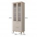 Cristaleira Bella 70cm MDF 3pts 1gv Bella Móveis Off White/Freijó - MGM