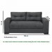 Sofá 3 Lugares Confort Cinza Masterflex