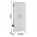 Armário Multiuso Jade 70cm 2 Portas Branco Moval 