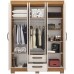 Guarda-roupa Nt6015 com 6 Portas e 2 Gavetas Freijó Trend/off White Tx