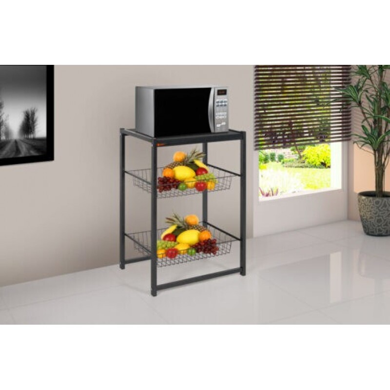 Fruteira Multiuso Max Tubular Preto Craquelado - Ciplafe
