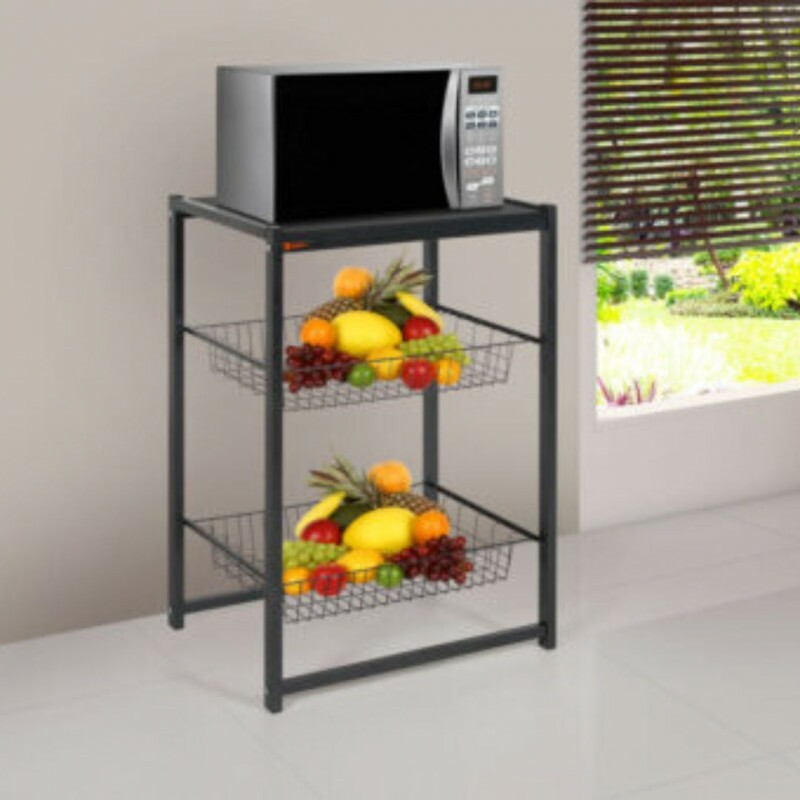 Fruteira Multiuso Max Tubular Preto Craquelado - Ciplafe