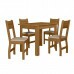 Conj. Mesa Bellagio 108x68cm, c/ 4 Cadeiras Milano, Carvalho  - Poliman Conj. Mesa Bellagio 108x68cm, c/ 4 Cadeiras Milano, Carvalho  - Poliman
