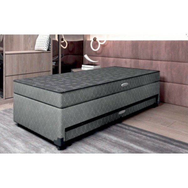 Cama Bibox  Duda - Baú Com Auxiliar - Nordeste Flex