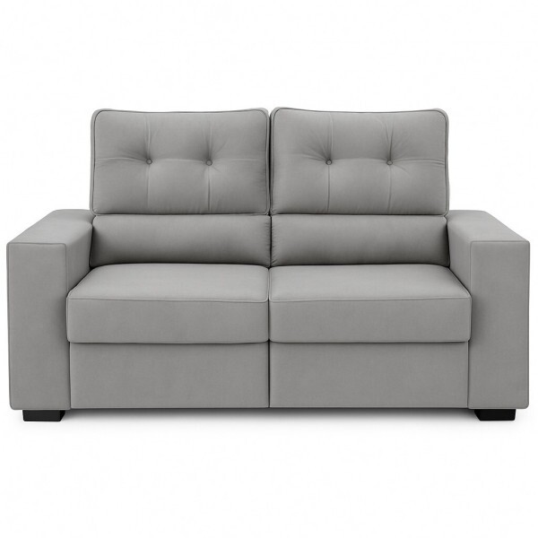 Sofá Retrátil e Reclinável 3 Lugares Niteroi 1.80m Cinza - Nordeste Flex 