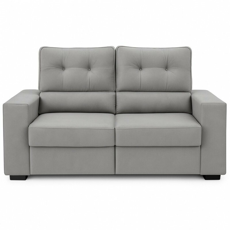 Sofá Retrátil e Reclinável 3 Lugares Niteroi 1.80m Cinza - Nordeste Flex 
