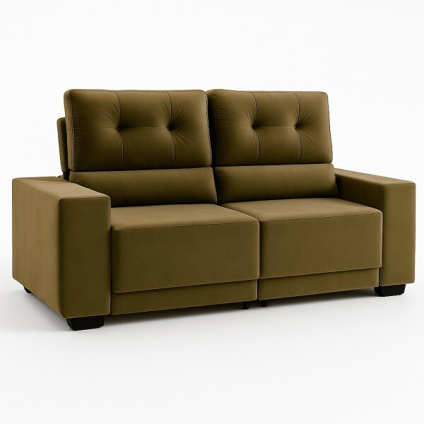 Sofá Retrátil e Reclinável 3 Lugares Niteroi 1.80m Marrom - Nordeste Flex 