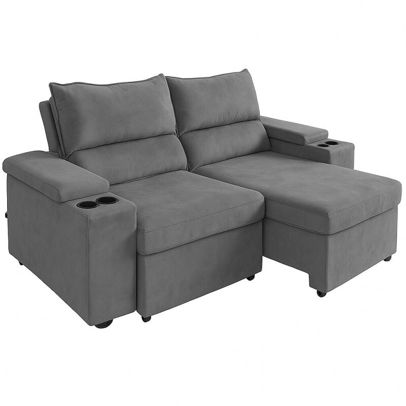 Sofá Retrátil e Reclinável Alabama 2m Cinza - Nordeste Flex 