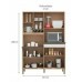 Armário de Cozinha Kit em MDF 7 Portas 1 Gaveta Ronipa Verdot Perfil Amendoa/Branco