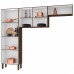 Armário de Cozinha Compacta 8 Portas Nala Kit's Paraná Nogueira/Off White/Ripado