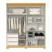 Guarda-Roupa com Espelho Heloisa Prime em MDF 2 Portas Cinamomo/Off White - Acp Móveis