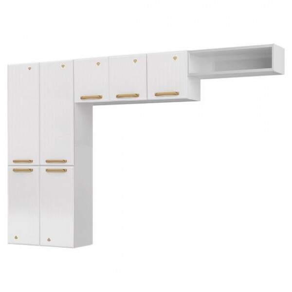 Cozinha Compacta em L Diamante Smart com 7 Portas 818409 Telasul