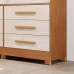 Guarda-Roupa Casal Athenas com Espelho 3 Portas 9 Gavetas Nature/Off White - Bianchi