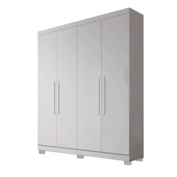 Guarda-Roupa Solteiro 4 Portas Sergipe Branco - Bianchi