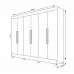 Guarda-Roupa Casal Em MDF 6 Portas Bianchi Nina Branco