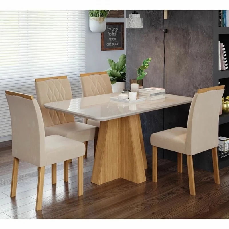 Cj Mesa 4c Cimol Maite Retangular 130x80 Nature / Off White