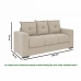 Conjunto de Sofá 3x2 Lugares Santa Catarina Bacetto Bege