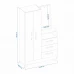 Cômoda para Quarto com Espelho 2 Portas 3 Gav Notável NT5165 Freijó/Off White
